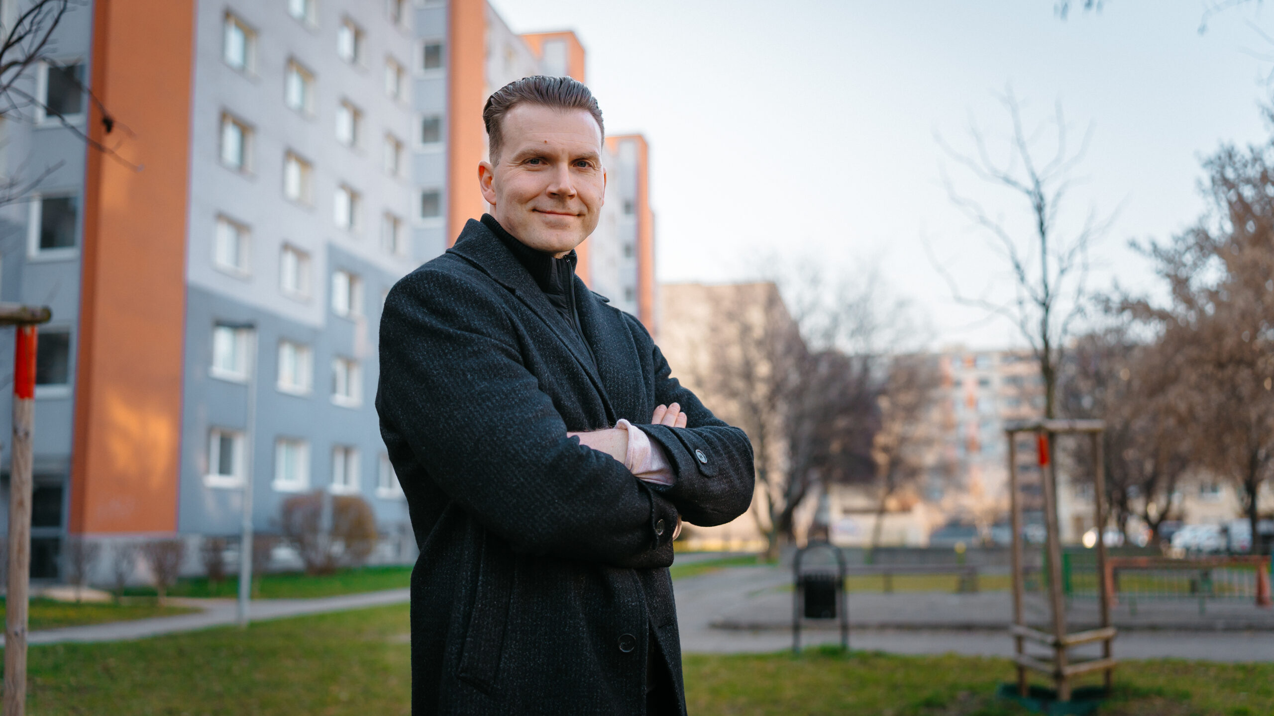 Michal Szalay na sídlisku v Podunajských Biskupiciach